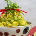 Guacamole with lime and coriander