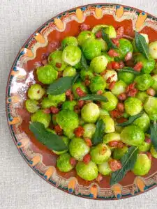 Brussel sprouts with pancetta and sage