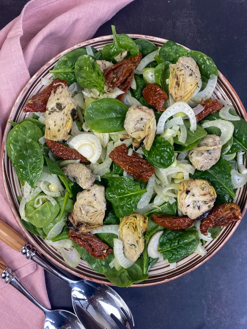 Spinach and fennel salad