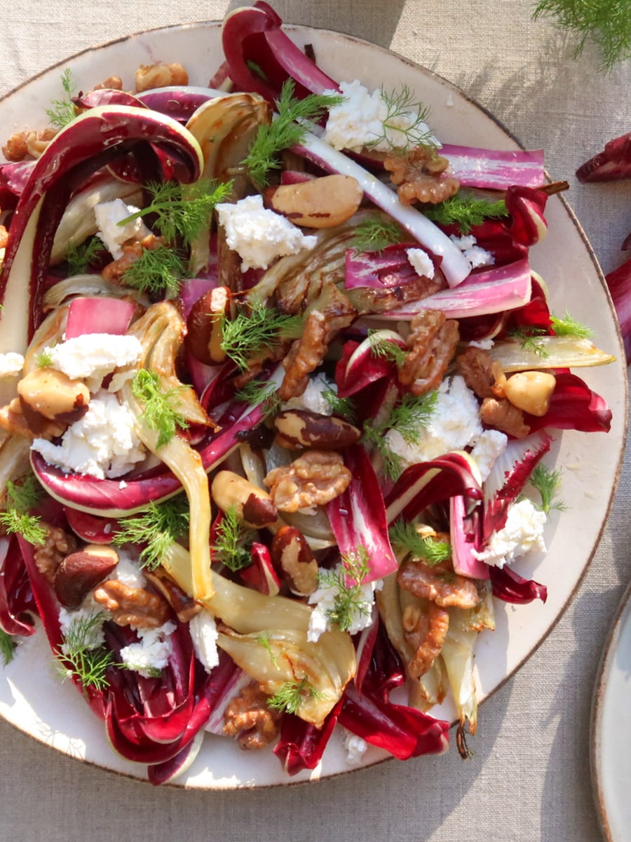 Roasted fennel and chicory salad